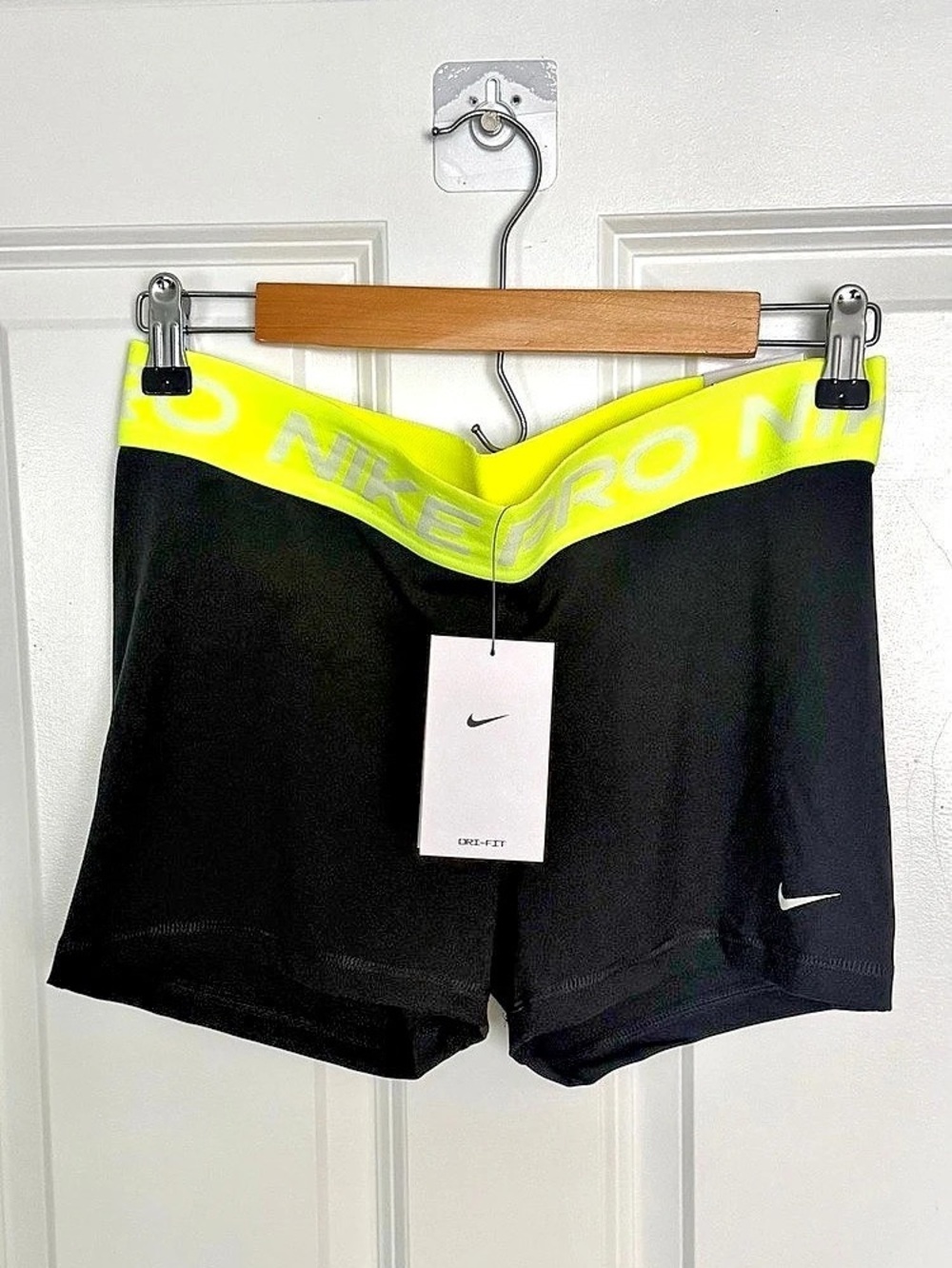 Nike Pro Dri-FIT 3" Training Shorts Dri-FIT Athletic Shorts in Black & Green